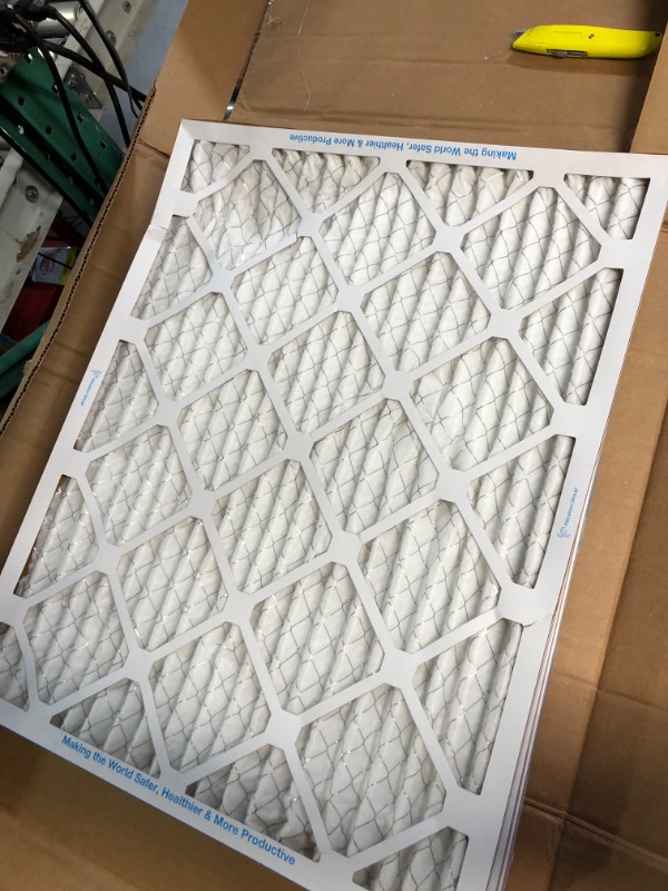 Photo 4 of Aerostar 20x25x1 MERV 13 Pleated Air Filter, AC Furnace Air Filter, 4 Pack (Actual Size: 19 3/4" x 24 3/4" x 3/4") 20x25x1 Air Filter