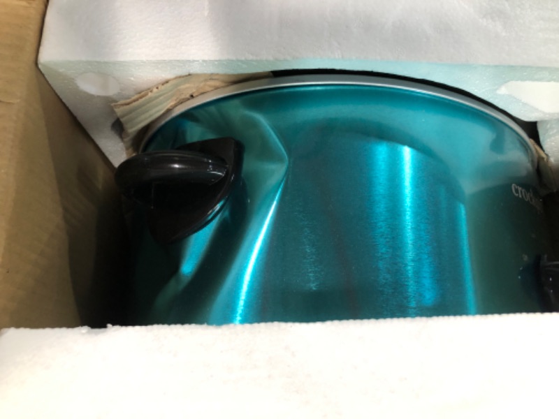 Photo 2 of **Damaged* Crockpot SCV700-KT Deisgn to Shine 7QT Slow Cooker, Turquoise Turquoise Cooker