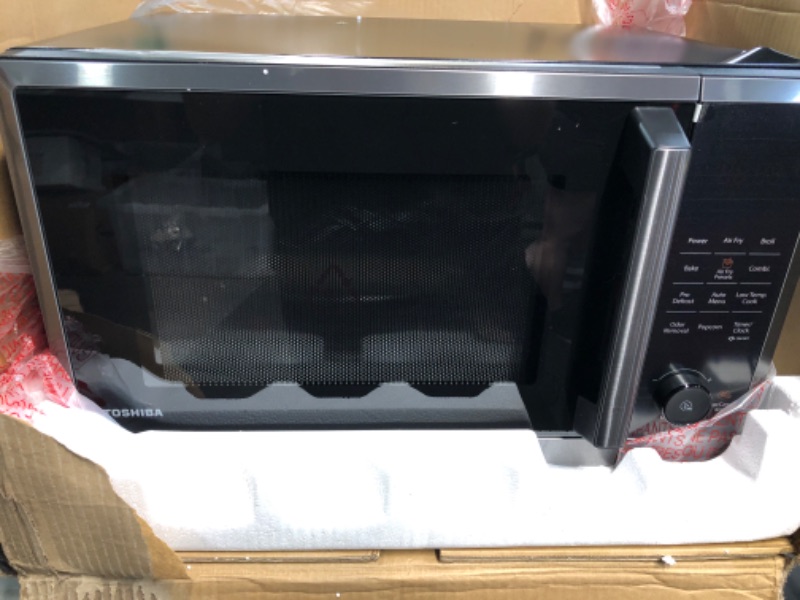 Photo 5 of *Damaged*TOSHIBA ML2-EC10SA(BS) 8-in-1 Countertop Microwave with Air Fryer Microwave Combo, 1.0 Cu.Ft.