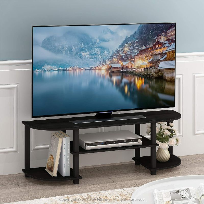 Photo 1 of FURINNO TV Stand 55 Inch Flat Screens Mount Entertainment Center Storage Walnut