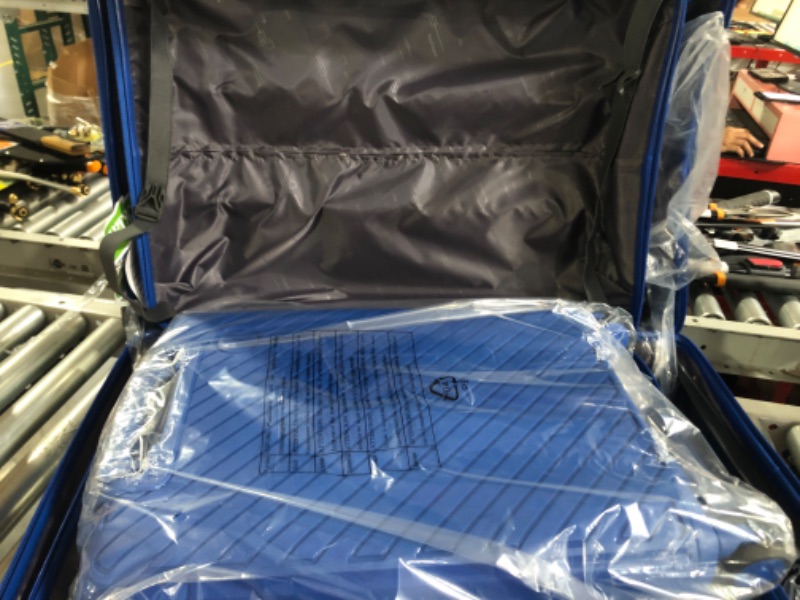 Photo 4 of * item has some minor damage * zipper tag missing * 
Rockland Prague Hardside Luggage with Spinner Wheels, Blue, 3-Piece Set (20/24/28) 