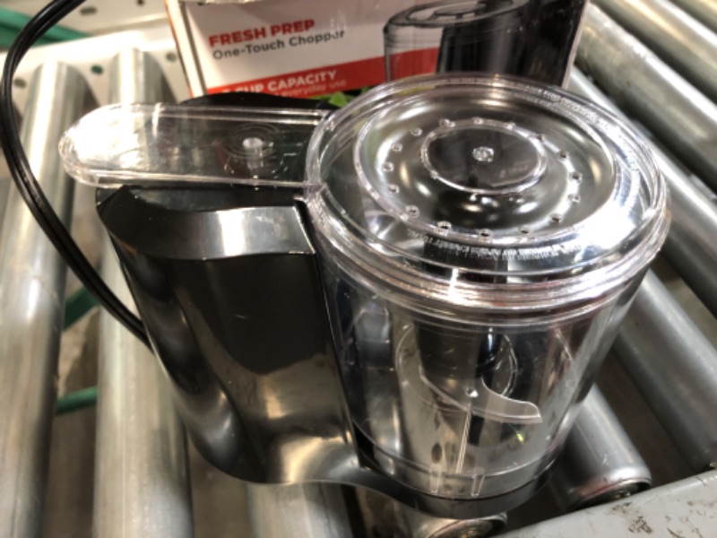 Photo 2 of * item damaged * see images *
Black+Decker, Improved Assembly, HC300B FreshPrep 3-Cup Electric Food Chopper, capacity 3 cup capacity Chopper