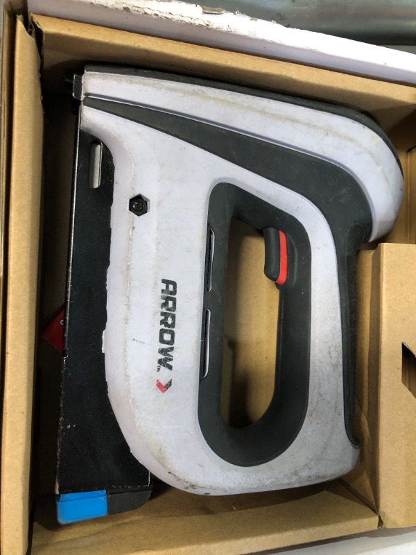 Photo 1 of HAS BEEN USED**
Arrow Fastener Cordless 16 Ga. 3/8 in. Staple Gun Gray