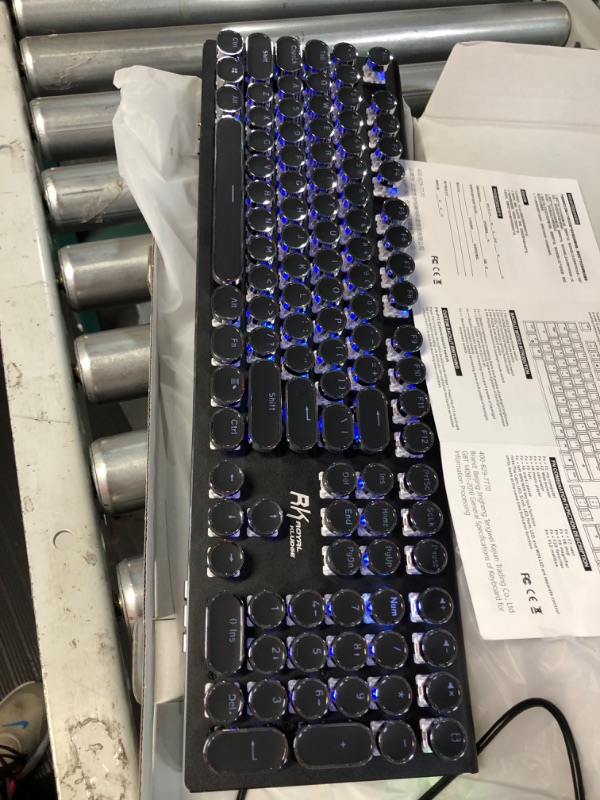 Photo 1 of RK ROYAL KLUDGE Typewriter Style Mechanical Gaming Keyboard 