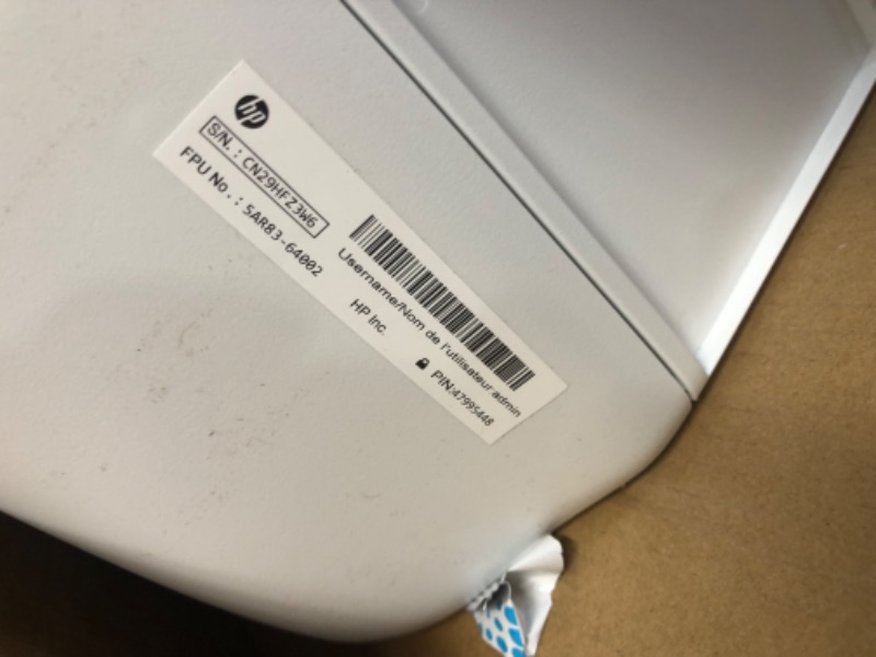 Photo 7 of HAS BEEN USED/ UNABLE TO TEST**
HP DeskJet 2723e All-in-One Printer with Bonus 9 Months of Instant Ink