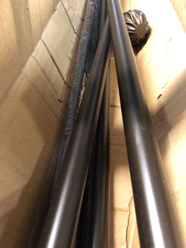 Photo 2 of **LOOSE HARDWARE**
Ycolnaefllr 1 Inch Diameter Double Curtain Rods Bronze 84"-120"