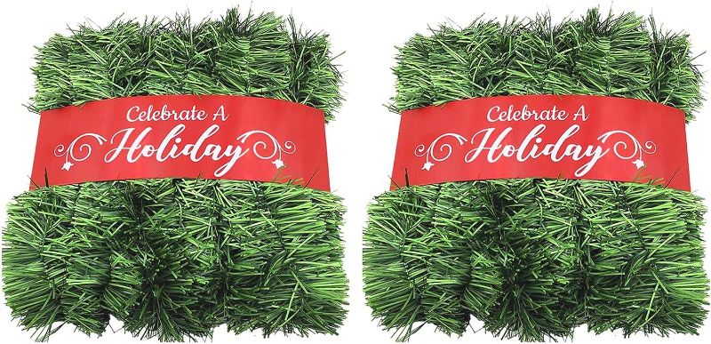 Photo 1 of 50 Foot Garland for Christmas Decorations - Premium Quality Home Garden Artificial Greenery,  (2, 50 FT) 2 50 FT