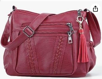 Photo 1 of **STOCK PHOTO REFERENCE ONLY SEE NOTES FOR PICTURES** ELDA Small Satchel Bags For Women Crossbody Red