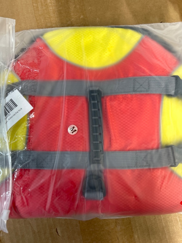 Photo 2 of ***STOCK PHOTO FOR REFERENCE ONLY***
Dog Life Jacket with Reflective Stripes,Medium, Red