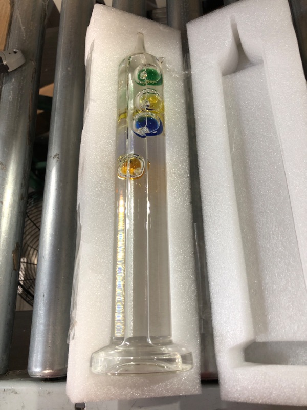 Photo 2 of  Galileo Thermometer - Floating Glass Balls Fahrenheit Temperature Indicator