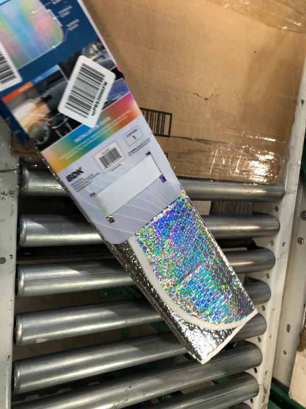 Photo 1 of BDK Sharper Image - Iridescent Mermaid, Hologram Foil, Chameleon Front Windshield Sun Shade, Double Bubble Accordion Folding Auto Sunshade for Car Truck SUV 58 x 27 Inch (SIAS-2531)