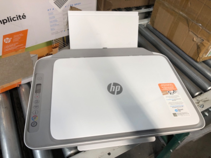 Photo 4 of HP DeskJet 2755e Wireless Color All-in-One Printer with bonus 6 months Instant Ink (26K67A), white