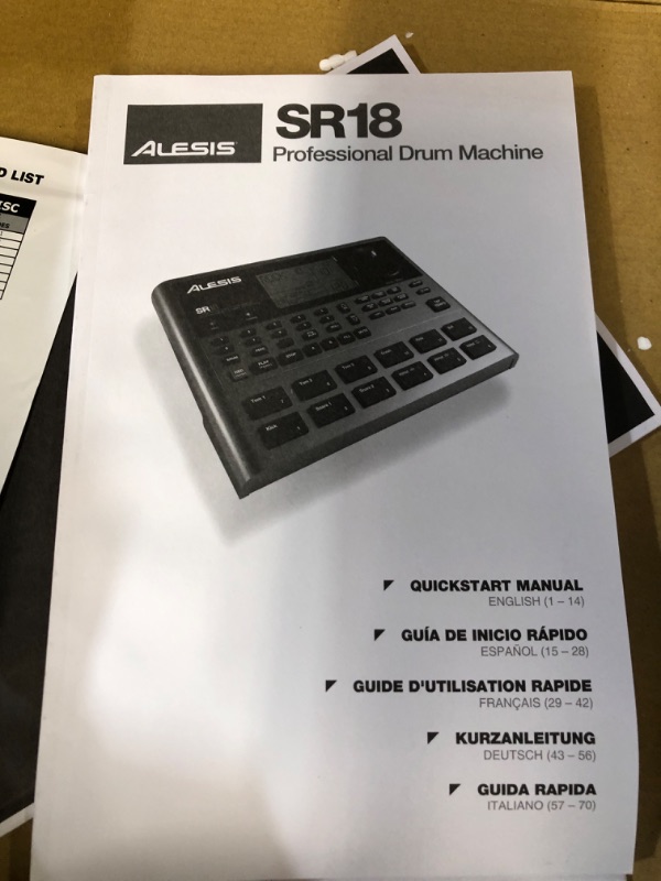 Photo 3 of Alesis SR-18 - Studio-Grade Standalone Drum Machine With On-Board Sound Library, Performance Driven I/O and In-Built Effects / Processors 200 patterns Drum Machine