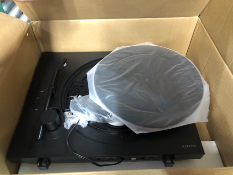 Photo 2 of Sony PS-LX310BT Belt Drive Turntable: Fully Automatic Wireless Vinyl Record Player with Bluetooth and USB Output Black