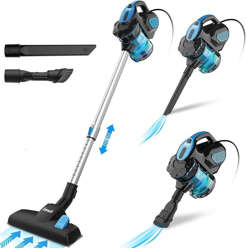 Photo 1 of 
INSE Corded Stick Vacuum Cleaner, 600W Powerful Motor 18000Pa Corded Vacuum