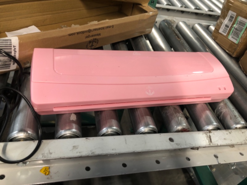 Photo 3 of Thermal Laminator Machine, 12 inches Wide (A3 A4 A6), Never Jam Technology, with Paper Trimmer, Corner Rounder, 2 Roller System, Pink