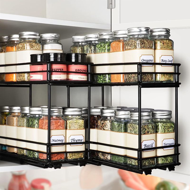 Photo 1 of  Spice Rack 2 Packs - Durable Pull Out Spice Racks