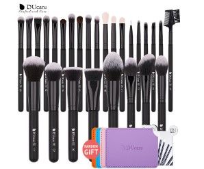 Photo 1 of DUcare 27Pcs Maquillage Brosses Femmes Cosmétiques Professionnels Blush Fond De Teint Ombre à Paupières Beauté Maquillage Ensemble D’outils Avec