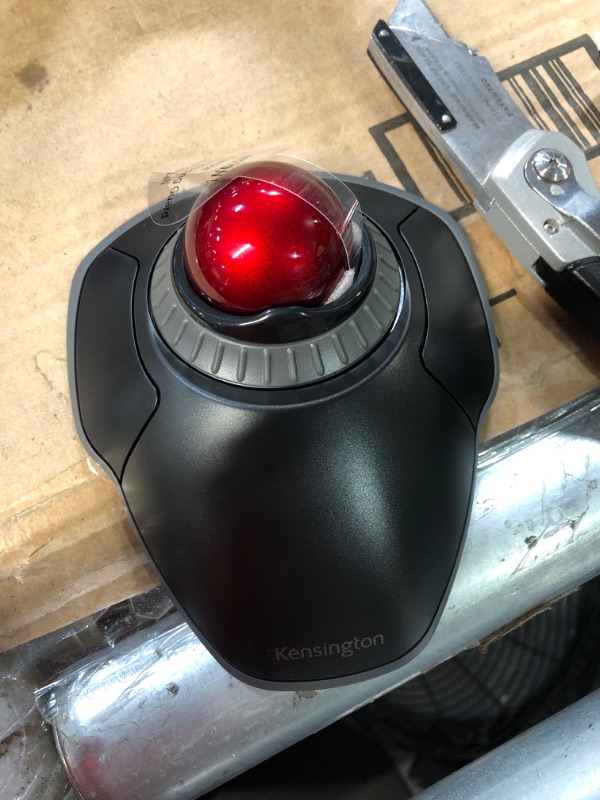 Photo 3 of Kensington Orbit Wireless Trackball with Scroll Ring - Black-Red (K70990WW), Black-Red wireless Mouse