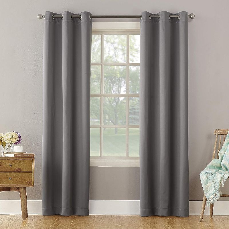 Photo 1 of 
Sun Zero Becca Energy Efficient Grommet Curtain Panel, 40" x 95", Gray ( 1 PANEL ) 