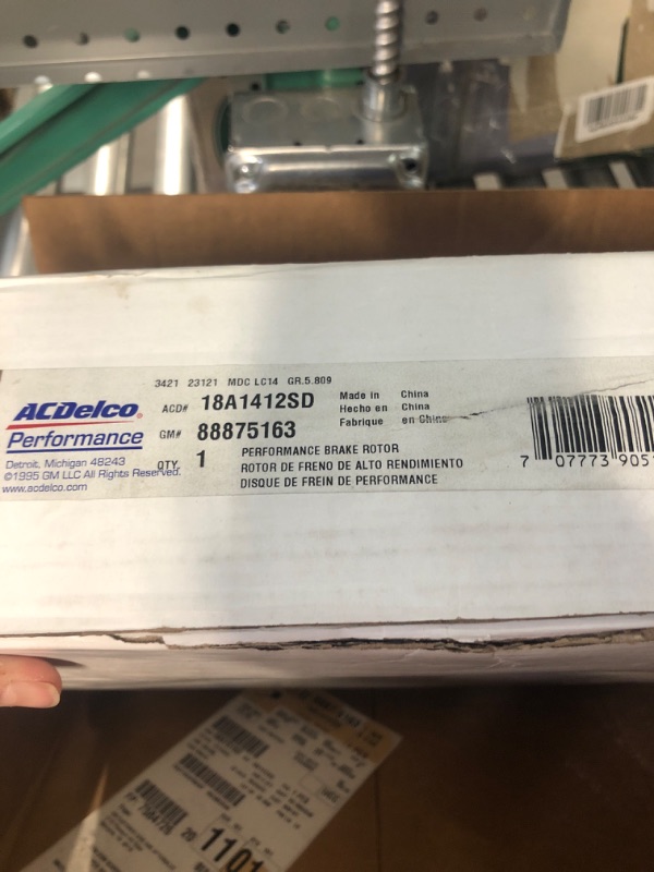 Photo 2 of ACDelco Gold 18A1412SD Performance Rear Disc Brake Rotor