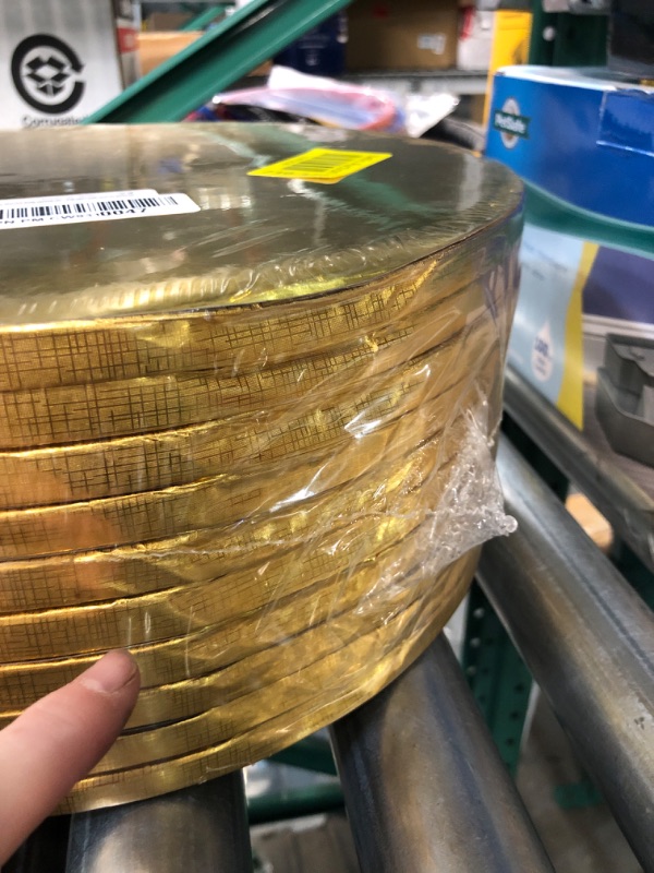 Photo 2 of  Cake Board, Gold Foil Round Cake Circles with Gorgeous Design, Sturdy & Durable 1/2” Thick Cake Drums, Round Cake Board ( PACK OF 10) 
