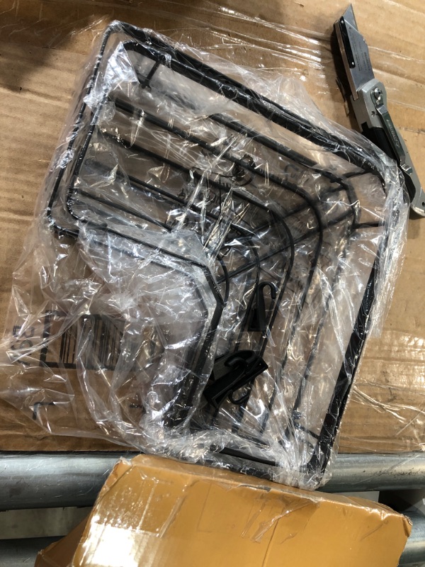 Photo 1 of **MISSING ADHESIVES** Fixwal 2 Pack Corner Shower Caddy (Black)
