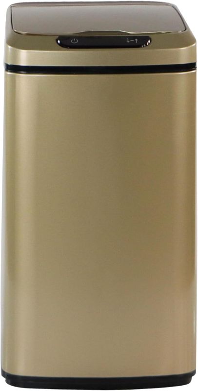 Photo 1 of **see notes**
Hanover Home Hands-Free Metal Trash Can with Fingerprint-Resistant Finish, Soft-Close Motion Sensor Lid, and Removable Bin for Bathroom and Bedroom - 3.2 Gallons (12 Liters) in Gold
