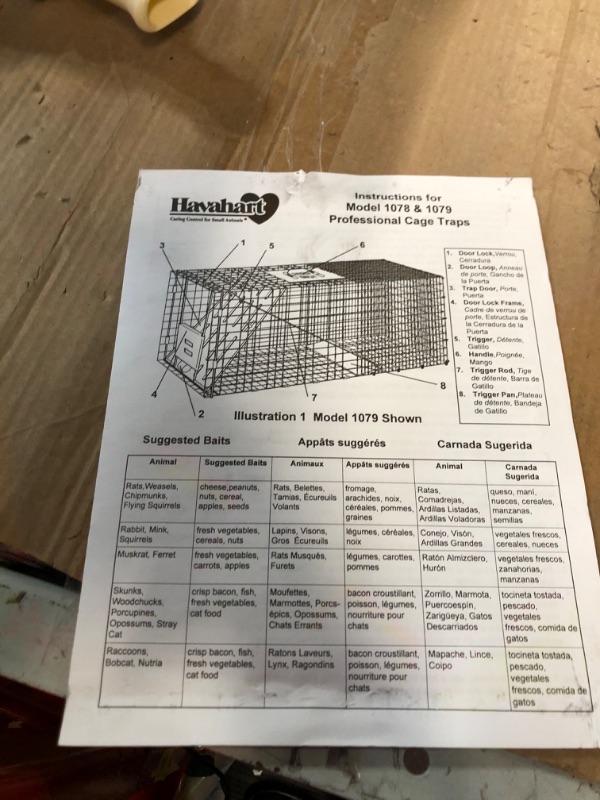 Photo 2 of **SEE NOTES**
Havahart 1079SR Large 1-Door Humane Catch and Release Live Animal Trap for Raccoons, Cats, Bobcats, Beavers, Small Dogs, Groundhogs, Opossums, Foxes, Armadillos, and Similar-Sized Animals