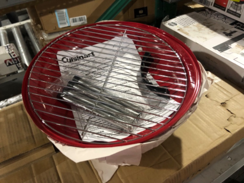 Photo 2 of **SEE NOTES**
Cuisinart 14" Portable Charcoal Grill Color: Red/Black