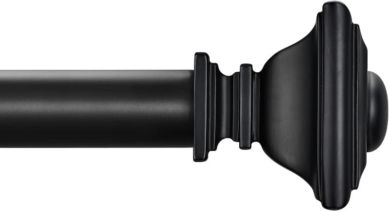 Photo 1 of **SEE NOTES**
BRIOFOX Black Curtain Rods,Long Adjustable Curtain Rod for Windows 72-to-144-inch,1 Inch Thicken Single Curtain Rods,with Decorative Square Finials Drapery Rods
