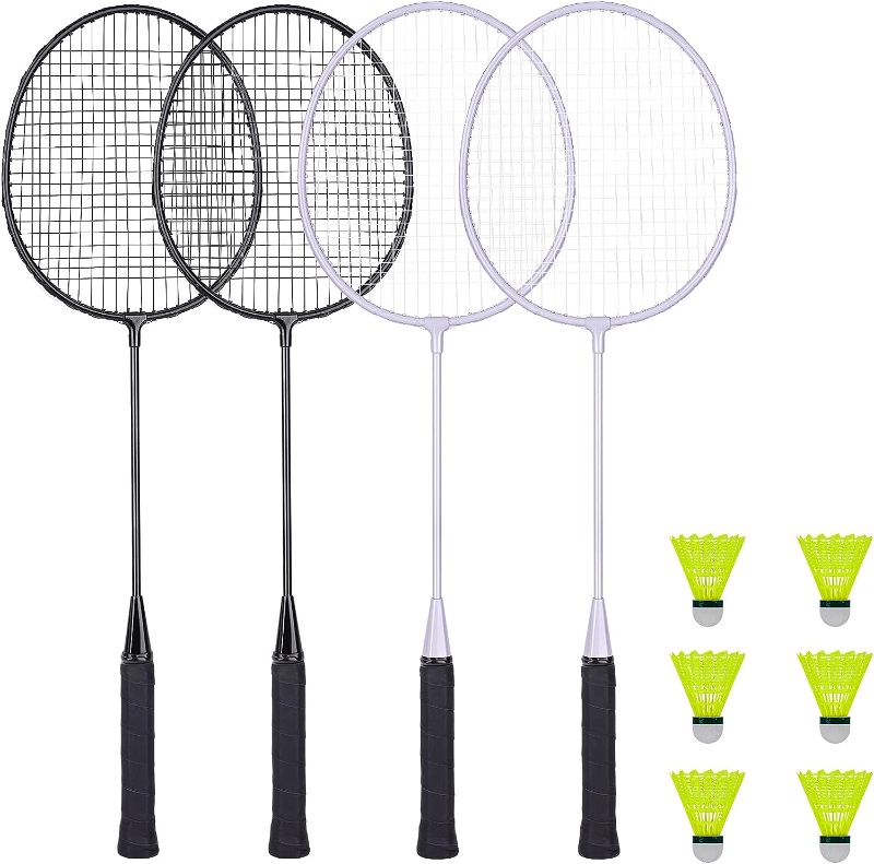 Photo 1 of 
AboveGenius Badminton Rackets Set of 4 for Outdoor Backyard Games,