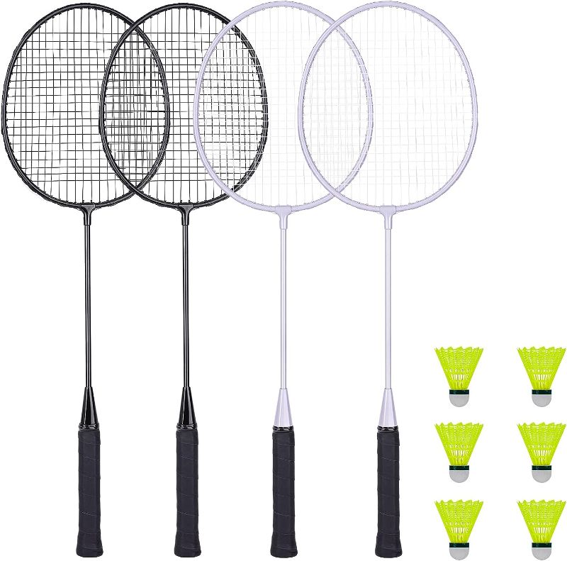 Photo 1 of *USED* 
AboveGenius Badminton Rackets Set of 4 for Outdoor Backyard Games,