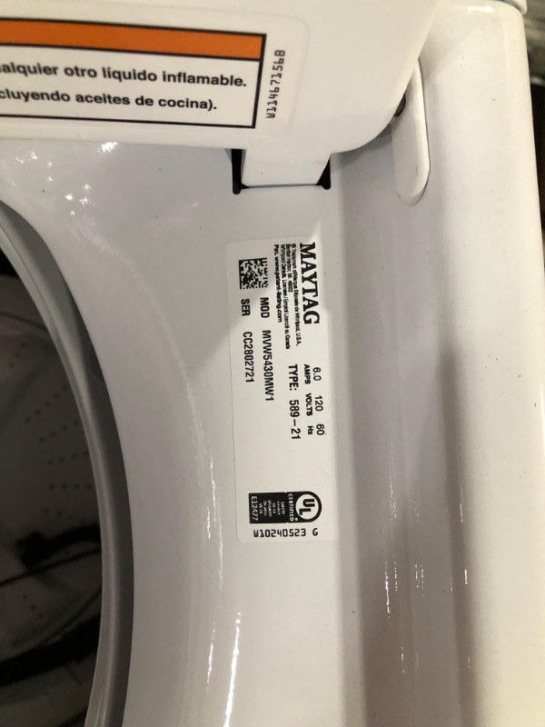 Photo 7 of Maytag 4.8 cu. ft. Top Load Washer.