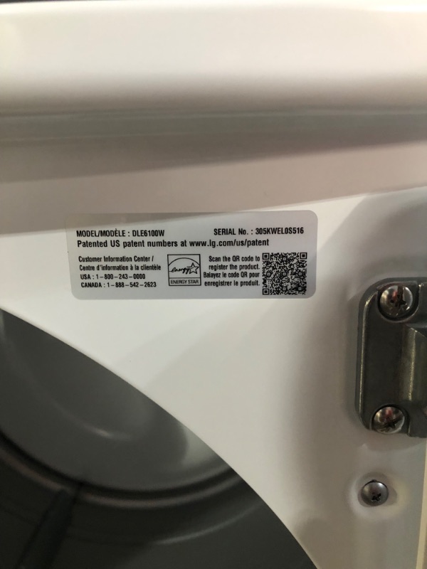 Photo 9 of LG 7.3 cu. ft. Electric Dryer