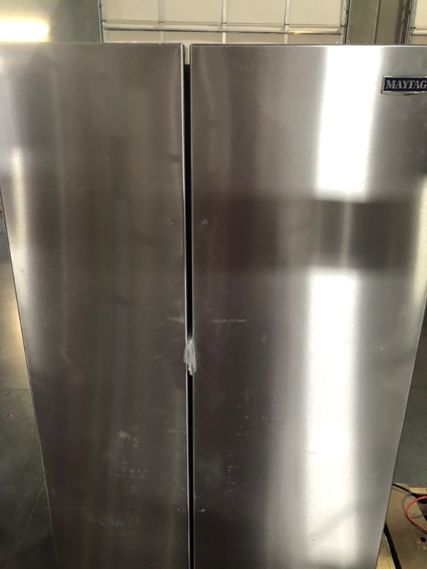 Photo 6 of Maytag 24.9-cu ft Side-by-Side Refrigerator (Fingerprint Resistant Stainless Steel)