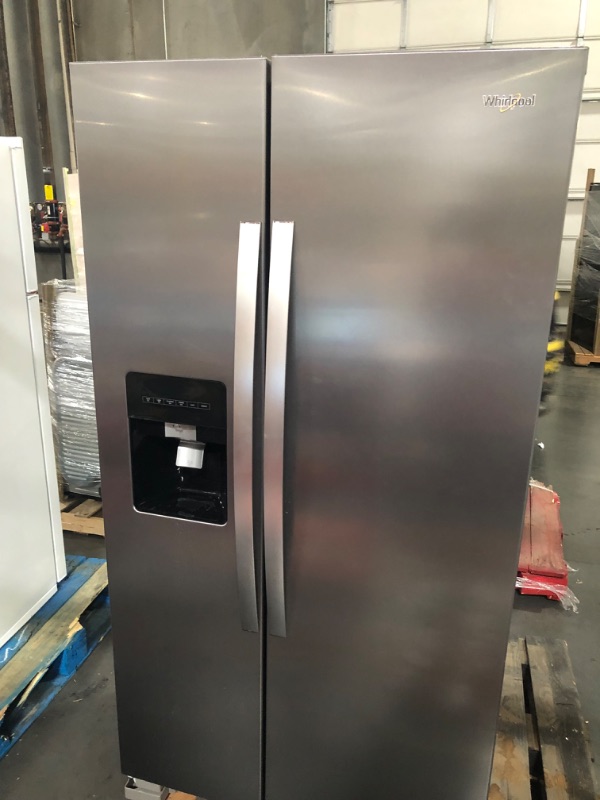 Photo 3 of Whirlpool 24.6-cu ft Side-by-Side Refrigerator with Ice Maker (Fingerprint Resistant Stainless Steel)