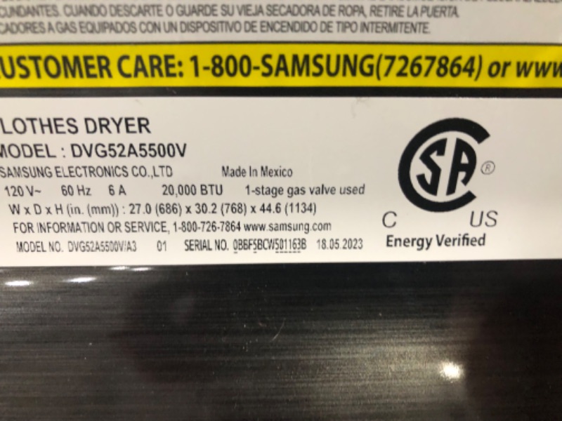 Photo 3 of [READ NOTES]
Samsung 7.4-cu ft Electric Dryer (Brushed Black)