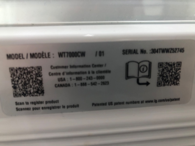 Photo 8 of 4.5 cu. ft. Ultra Large Capacity Top Load Washer with TurboDrum™ Technology *USED, DIRTY, TESTED. SPINS AND FUNCTIONS AS NORMAL**