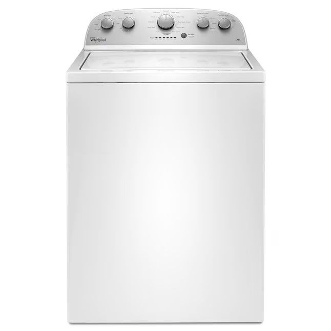 Photo 1 of Whirlpool 3.5-cu ft High Efficiency Agitator Top-Load Washer (White)