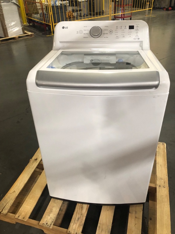 Photo 4 of LG 4.8 cu. ft. Top Load Washer in White with 4-way Agitator, NeverRust Drum and TurboDrum Technology