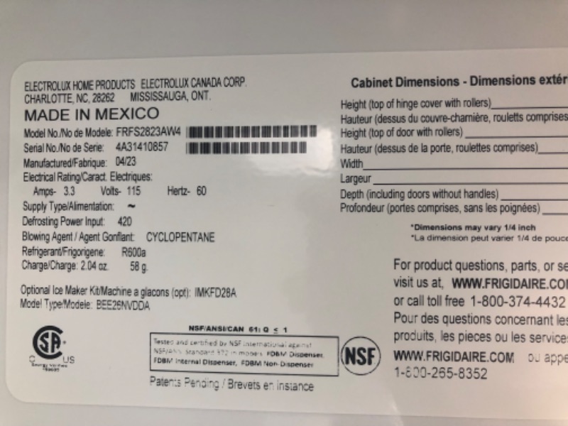 Photo 7 of Frigidaire Gallery 27.8-cu ft French Door Refrigerator with Dual Ice Maker (Fingerprint Resistant Stainless Steel) ENERGY STAR