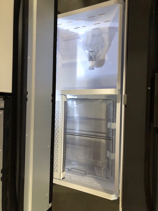 Photo 10 of Samsung French Door Refrigerator (23 cu. ft.) – with Screen Panel in White Glass