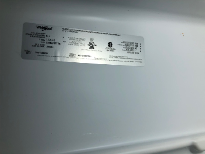 Photo 8 of Whirlpool 18 Cu. Ft. Refrigerator