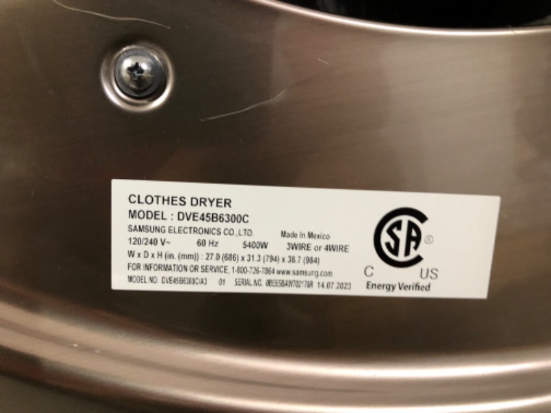 Photo 9 of 7.5 cu. ft. Smart Electric Dryer