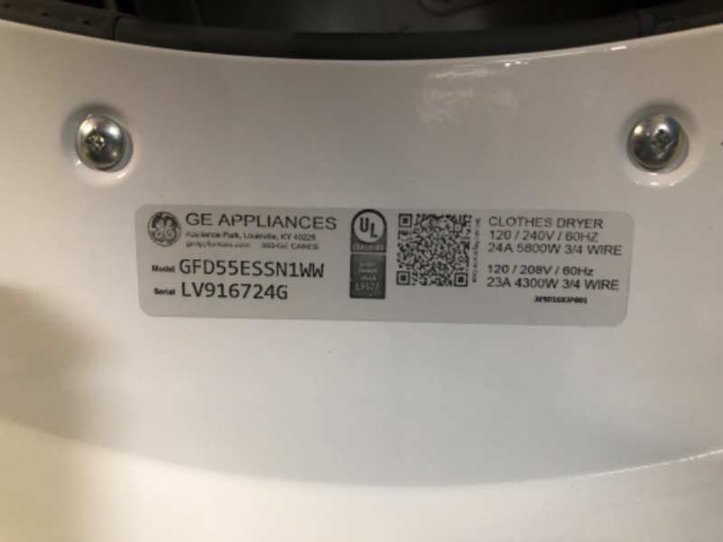 Photo 5 of GE® 7.8 cu. ft. Smart Front Load Electric Dryer 