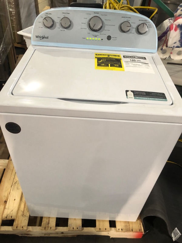 Photo 2 of 3.5 cu. ft. Top Load Washer with the Deep Water Wash Option MODEL #: WTW4816FW3 SERIAL #: CC1402487