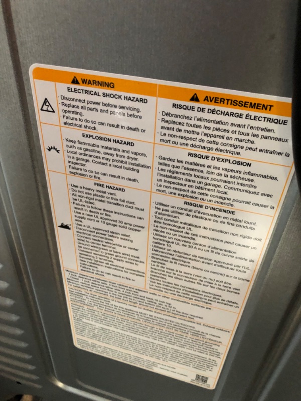 Photo 11 of *MINOR SCRATCHES SEE LAST TWO PHOTOS*
7.3 cu. ft. Ultra Large Capacity Rear Control Electric Energy Star Dryer with Sensor Dry MODEL #: DLE6100W SERIAL #:305KWZH94093