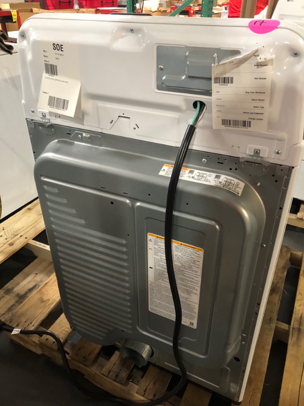 Photo 1 of *MINOR SCRATCHES SEE LAST TWO PHOTOS*
7.3 cu. ft. Ultra Large Capacity Rear Control Electric Energy Star Dryer with Sensor Dry MODEL #: DLE6100W SERIAL #:305KWZH94093