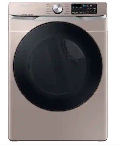 Photo 1 of 7.5 cu. ft. Smart Electric Dryer with Steam Sanitize+ in Champagne MODEL #: DVE45B6300C SERIAL #: CBE65BAW603280W